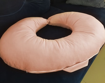 Croissant de maternité pour allaiter Dirty Pink | Coussin d'allaitement | Coussin d'allaitement pour maman