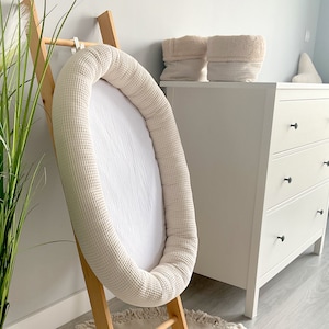 Kosz do przewijania | Beżowy przewijak dla dzieci | Wystrój pokoju dziecięcego Boho | Prezent Babyshower | Mata do przewijania