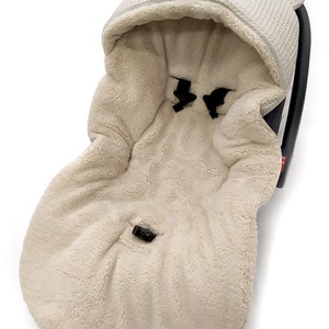 Einschlagdecke babyschale Winter babydecke 3-in-1 Pucktuch für Autositz, Babytrage, Gondel, Maxi Cosi, Cybex Bild 5