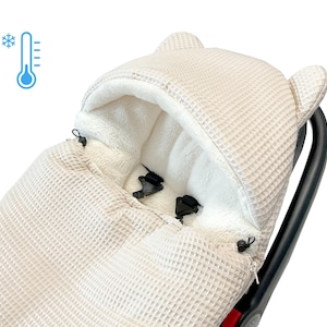 3in1 hoes voor autostoel, draagzak, gondelwagen, winter, Maxi Cosi, Cybex, XL