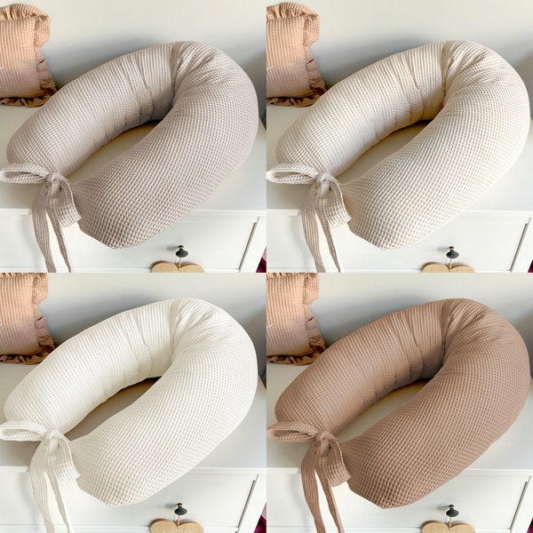 Coussin d'allaitement | Croissant d'alimentation | Oreiller de couchage pour femmes enceintes | Oreiller de grossesse } Oreiller d'alimentation gaufré