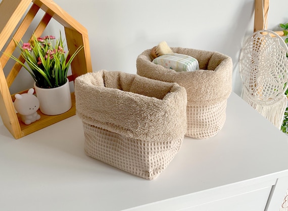 Utensilo altbeige, Korb, Organizer für Wickeltisch, Körbchen für Kleinigkeiten, für Windeln, Babyausstattungskorb