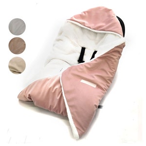 Winter-Wickeltuch für Autositzträger 3- und 5-Punkt-Gurtsystem, Maxi Cosi, Cybex - XL Einschlagdecke babyschale