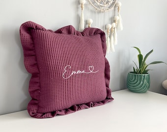 Pillow with a name for a child | Birthday gift | Babyshower gift | Decorative pillow with ruffles