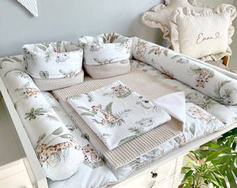 Wickelauflage | Satz von 6 Elementen, Satz | Wickelunterlage | Wickelauflage | Geschenk zur Babyparty