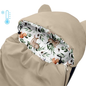 3in1 hoes voor autostoel, draagzak, gondelwagen, winter, Maxi Cosi, Cybex, XL