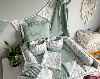 Eucalyptus Wickelauflage | Wickelunterlage | Wickelauflage Set | Wickeltisch | Babypartygeschenk | Geschenk für ein Neugeborenes