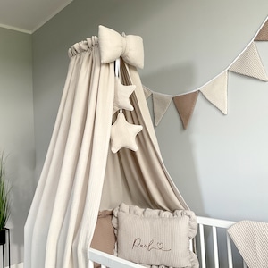 Mousseline hemeltje voor een kind | Bedhemel | Luifel met frame | Decoratieve luifel | Klamboe