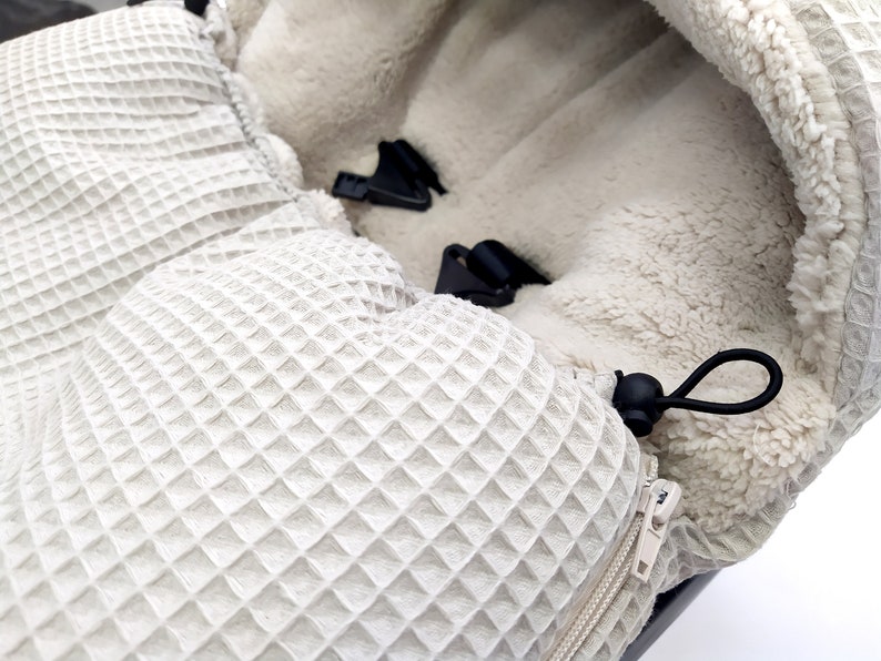 Einschlagdecke babyschale Winter babydecke 3-in-1 Pucktuch für Autositz, Babytrage, Gondel, Maxi Cosi, Cybex Bild 6
