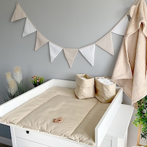Matelas à langer imperméable | Tapis à langer imperméable | Matelas à langer beige | cadeau de baby shower