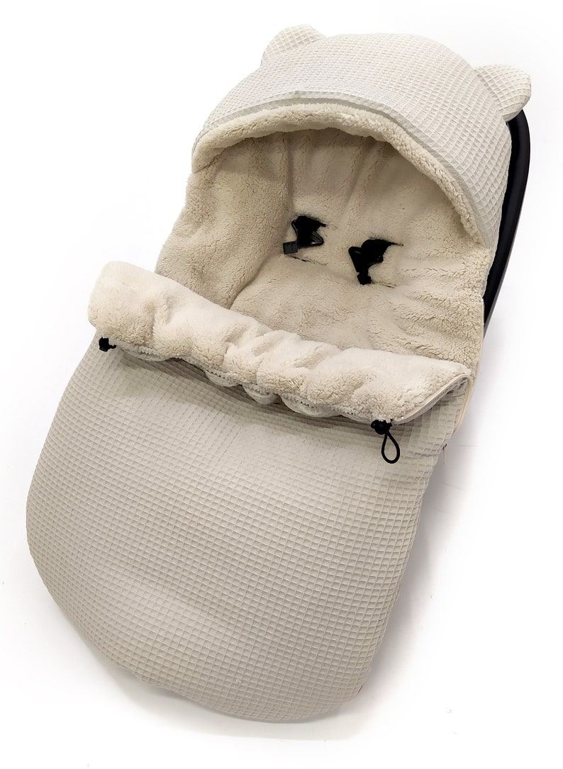 Einschlagdecke babyschale Winter babydecke 3-in-1 Pucktuch für Autositz, Babytrage, Gondel, Maxi Cosi, Cybex Bild 4