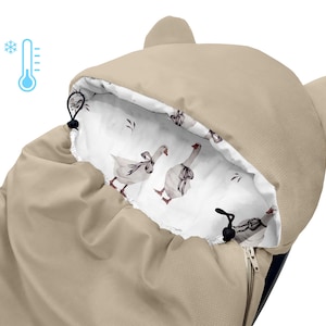 3in1 hoes voor autostoel, draagzak, gondelwagen, winter, Maxi Cosi, Cybex, XL