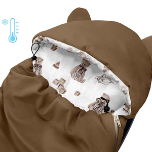 3in1 hoes voor autostoel, draagzak, gondelwagen, winter, Maxi Cosi, Cybex, XL