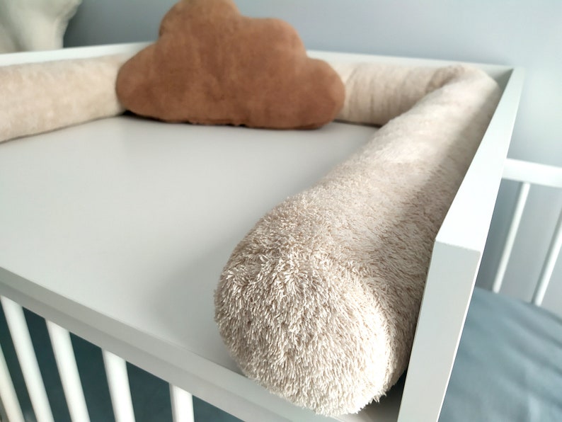 Wickeltisch Rollo de seguridad Tischrolle wechseln Beige Frotte