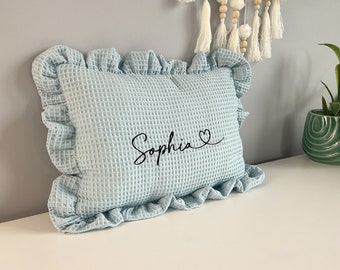 Pillow with a name for a child | Birthday gift | Babyshower gift | Decorative pillow with ruffles