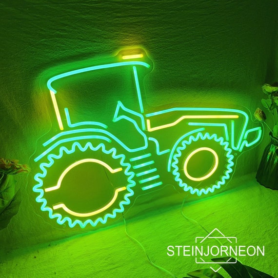 Tractor Neon Sign, Custom Vehicle LED Neon Sign Night Light Farm Salon Bar  Home Wall Decor Wedding Decoration Personalized Gift for Farmer 