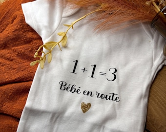 Personalized baby bodysuit pregnancy announcement