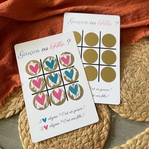 Baby gender reveal scratch card