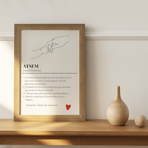 Personalized atsem definition poster, atsem gift