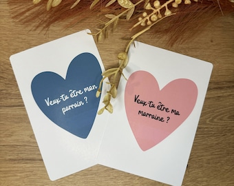 Godfather/Godmother Request Card - Godmother/Godmother Pregnancy Announcement