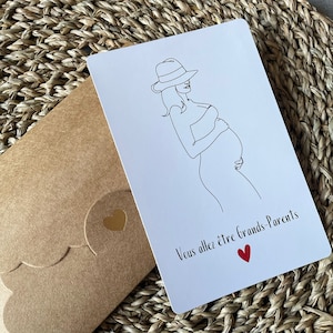 grandparents pregnancy announcement card