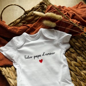 Personalized baby bodysuit pregnancy announcement dad - Future dad gift
