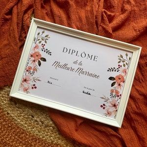 Diplom der besten Patin – personalisiertes Geschenk für die Patin
