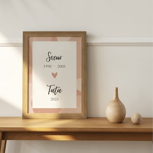 Aunt pregnancy announcement poster, personalized aunt gift