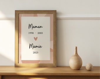 Poster della nonna, annuncio di gravidanza della nonna, regalo personalizzato per la nonna, festa della nonna