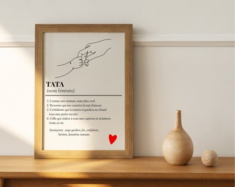 Affiche définition tata personnalisable