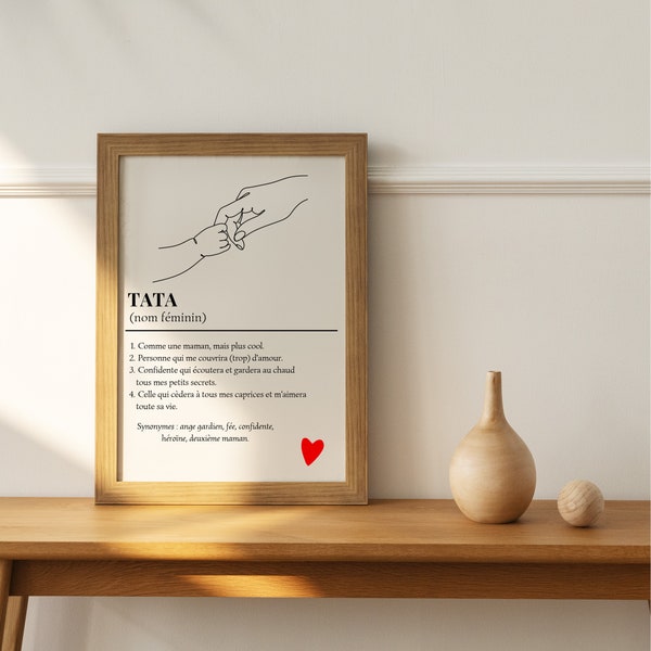 Affiche définition tata personnalisable