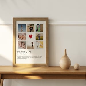 Personalized godfather poster, godfather baptism gift, godfather gift
