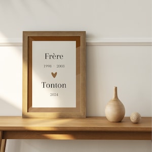 Uncle's pregnancy announcement poster, personalized uncle gift