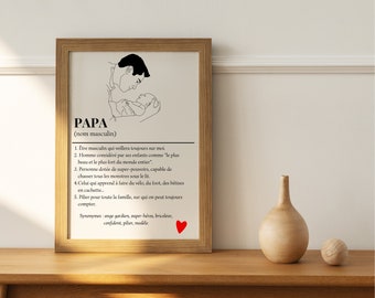 Póster personalizado de papá, regalo de papá del Día del Padre