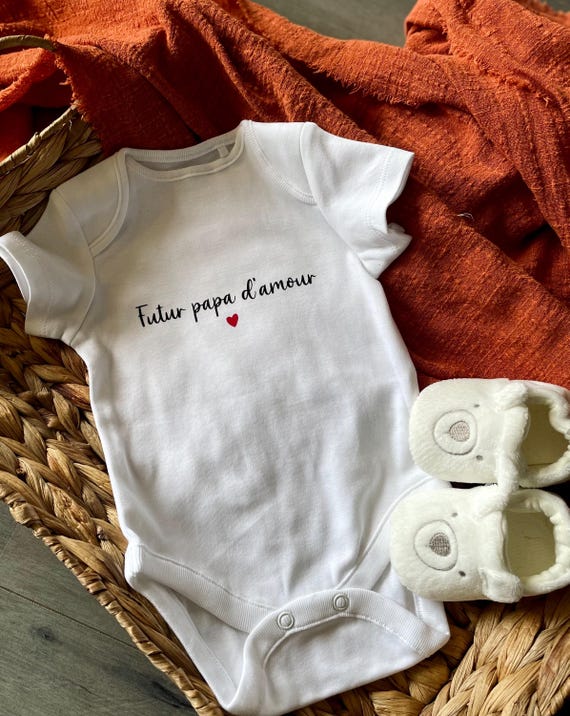 Personalized Baby Bodysuit Pregnancy Announcement Dad Future Dad