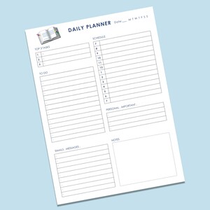 Daily Planner - PDF PRINTABLE