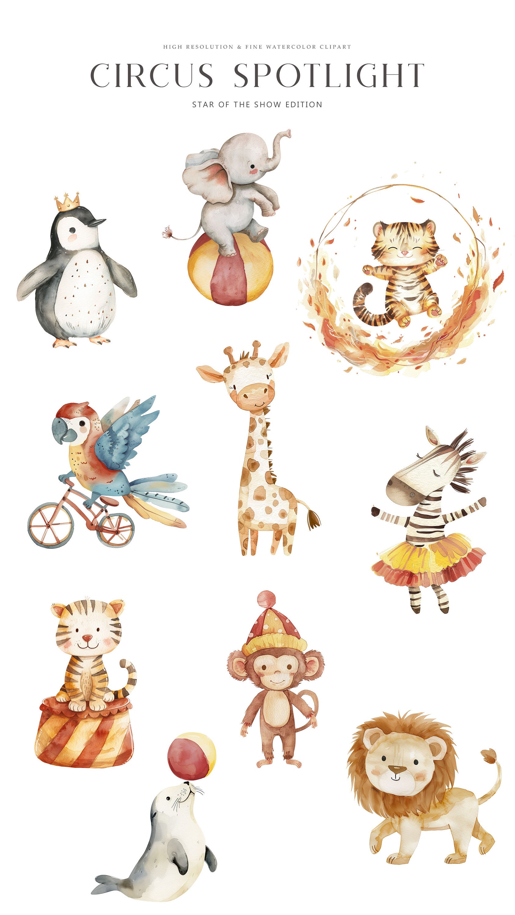 Circus Nursery Clipart - Circus Animals Clipart - Showstar Clipart ...