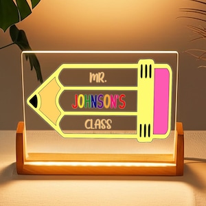Personalisierte Lehrer Geschenke - Benutzerdefinierte Klassenzimmer Dekor - Schreibtisch Namensschild - Geschenk für Lehrer - Zurück in der Schule Geschenke - Lehrer Schild für Schreibtisch