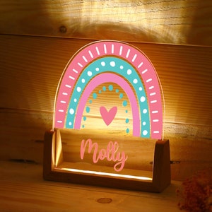 Personalized Rainbow Night Light - Kids Gift - Custom Birthday Gift for Kids - Name Light - Newborn Gifts - Kids Room Decor - Kids Christmas