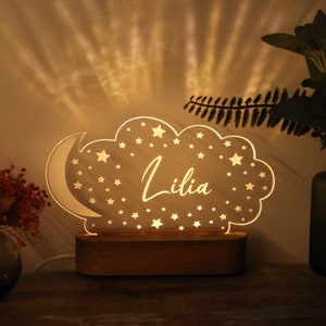 Custom LED Lamp - Personalized Baby Gift for Both Boys and Girls-  Baby Room Nursery Decor - Christmas Gift for Newborns Toddlers and Kids