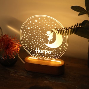 Personalized Night Light Kids Gift Baby Room Decor Christmas Gift for Baby and Toddler Newborn Boy Girl Name Gift Toddler Gifts image 4