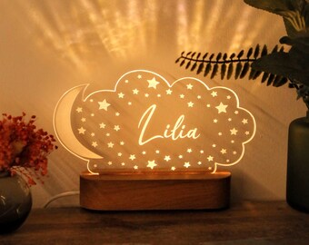 Custom LED Lamp - Personalized Baby Gift for Both Boys and Girls-  Baby Room Nursery Decor - Christmas Gift for Newborns Toddlers and Kids