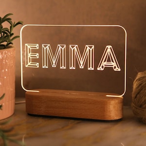 Custom Night Light for Kids Teenage Girl Gifts Name Light Christmas Gift for Nephew Gift for Niece Auntie Gift Toddler Bedside image 1