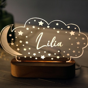 Personalized Night Light - Kids Gift -  Baby Room Decor - Christmas Gift for Baby and Toddler - Newborn Boy Girl Name Gift - Toddler Gifts