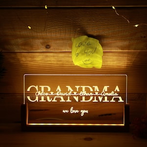 Night Light for Grandma Gift - Gift for Grandma - Grandma Mothers Day Gift - Grandma Lamp - Personalized Gift for Grandma - Christmas Gifts