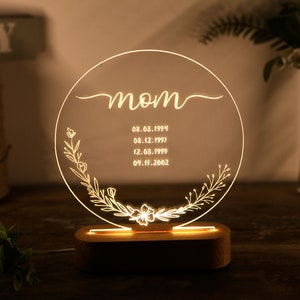 Gift for Mommy - Custom Night Light for Mom - Personalized Gift for Mom - Christmas Gift 2023 - Gift for Mother in Law, Custom Mom Gift
