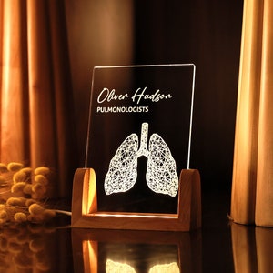 Personalisierte Lampe für Pulmonologen - Dankeschön-Geschenk - Geschenkidee für den Abschluss des Studenten - Doktoranerkennung - Geschenke für Ärzte