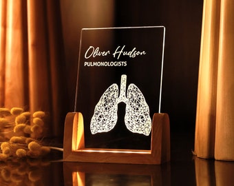 Personalized Lamp for Pulmonologist - Pulmonologist Thank You Gift - Student Graduation Gift Idea - Doctor Appreciation - Gifts for Doctors