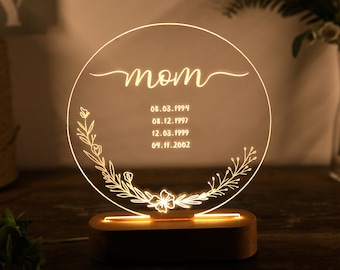 Gift for Mommy - Custom Night Light for Mom - Personalized Gift for Mom - Christmas Gift 2023 - Gift for Mother in Law, Custom Mom Gift