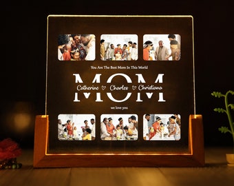 Personalized Photo Night Light - Mother Gift - Mothers Day Gift - Best Mom - First Mothers Day - Picture Gift Ideas - Mom Gift from Daughter